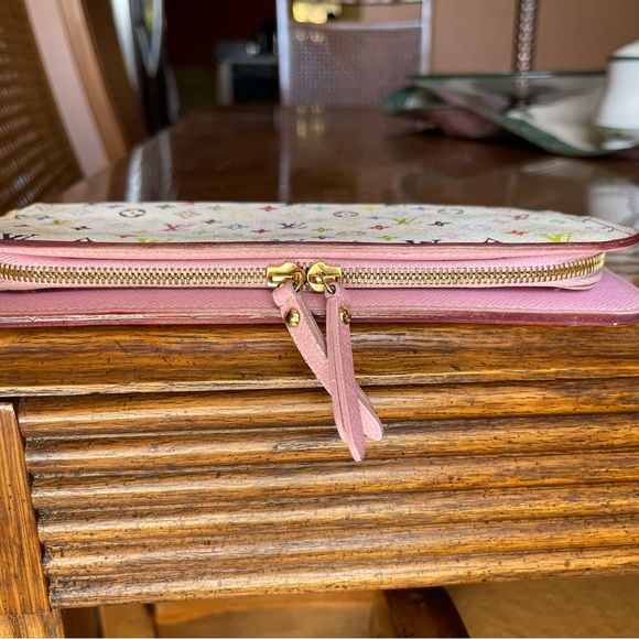 🚫SOLD🚫Authentic Louis Vuitton Insolite Wallet White Multicolor Litchi Pink - Picture 7 of 16